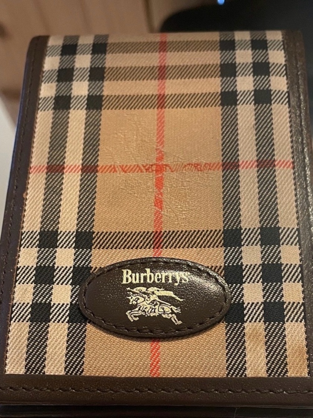 Burberrys Vintage Check Card Holder with COA